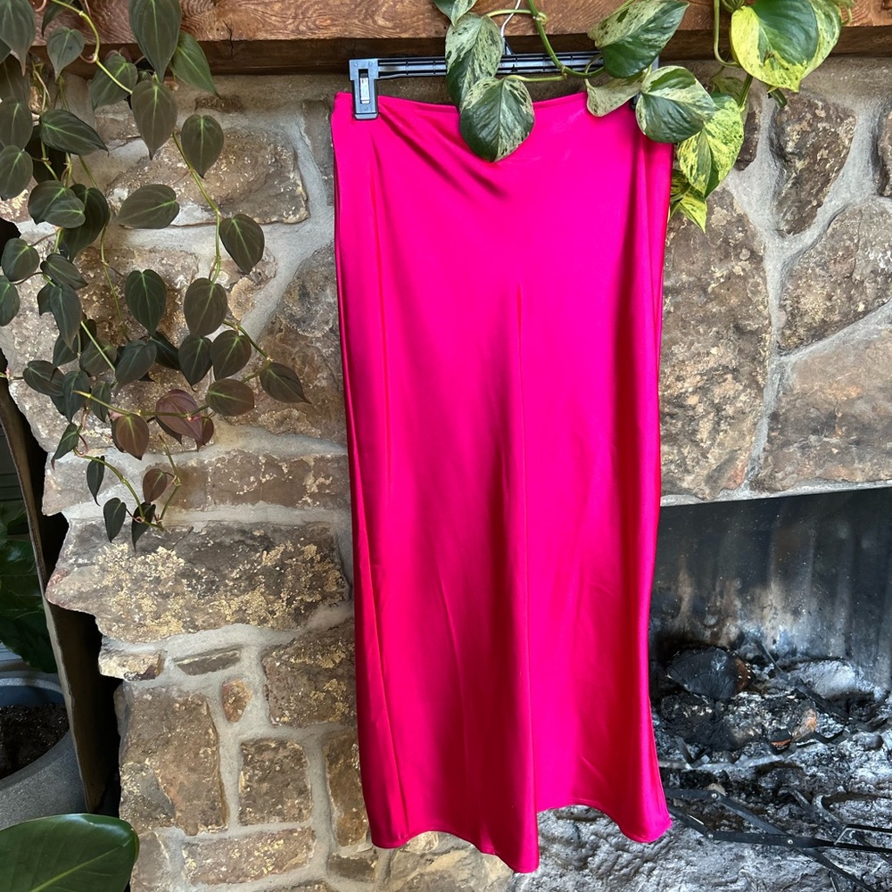 Old Navy Pink Midi Pencil Skirt